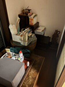残置物の回収前