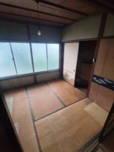 片付け後の和室。畳がすっきりと見えている